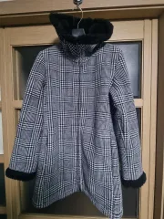 ユニクロ フード ファー裏地 フリースジップアップ M