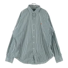 Polo GOLF Ralph Lauren (ポロゴルフラルフローレン) ストライプ ボタンダウン 長袖 シャツ グリーン