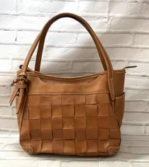 Dakota / ダコタ / 編み込みレザートートバッグ / ハンドバッグ / ブラウン