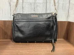 Rebecca Minkoff レベッカミンコフ ブラック 中国製 レザー ゴールド ショルダーバッグ 内側汚れ 使用感有り MAC 887-0226122 010