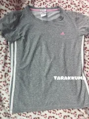 ヴィンテージ adidas アディダス グレー ピンク 회핑 半袖 スポーティー