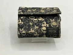 PORTER ポーター 二つ折り財布 Disney×Beams Boy ブラック系ミッキー総柄