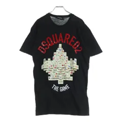 DSQUARED2 (ディースクエアード) THE GAME ザ ゲーム クルーネック カットソー 半袖Tシャツ ブラック S71GD0896