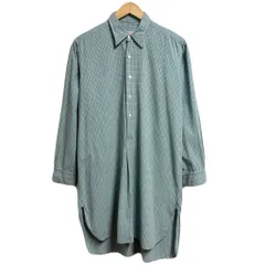 〜40's vintage ビンテージ Martin Buck グランパシャツ プルオーバーシャツ ロングシャツ チュニック チェック柄 グリーン×ブルー×多色 No.M373