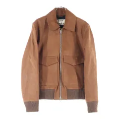 Acne Studios (アクネ ストゥディオズ) Cognac Brown Short Leather Jacket カーフスキン シングル レザーフライトジャケット ブラウン FM-MN-LEAT000022のサムネイル