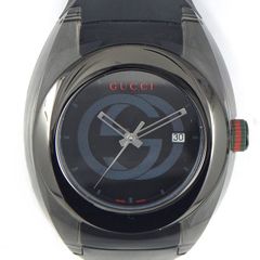 専用 GUCCI 腕時計 シンク レッド デイト GG ラバーバンド 3441 - メルカリ