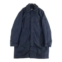 G-STAR RAW (ジースターロウ) アームロゴデザイン ダブルポケット デニムロングコート インディゴ