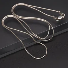 L821 ヴィンテージ 925 ITALY刻印 ネックレス スネークチェーン デザイン シルバー