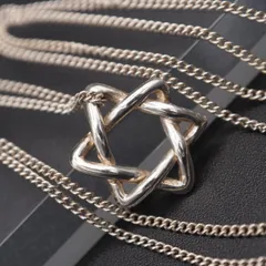 L672 ヴィンテージ STERLING SILVER925刻印 ペンダント ネックレス 六芒星 スター デザイン シルバー
