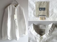 フランクリーダー ヴィンテージ ベッドリネン ノーカラーシャツ L