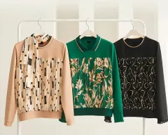 新品 プリーツ カットソー ブラウス 77サイズ 3枚