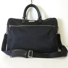 バーバリー BURBERRY バッグ 2Way ビジネス バッグ ブリーフケース ナイロン 裏ノバチェック ロゴ プレート 黒 ブラック かばん 鞄 カバン