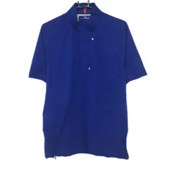 【超美品】RLXラルフローレン 半袖ブルゾン ブルー ハーフジップ 内側一部パンチング メンズ S ゴルフウェア Ralph Lauren