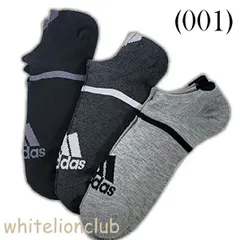 アディダス スニーカーソックス 3足組 06T04W ショートソックス スニーカー丈 靴下 ソックス 24-26cm 01(アソート）
