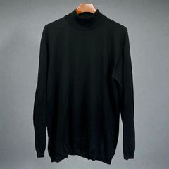AOURE アウール 近年 FIORE モックネックニット 洗える ウール 黒 