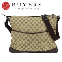 【中古】 グッチ ショルダーバッグ 145856 パンチング GGキャンバス レザー ベージュ ダークブラウン 斜め掛け クロスボディ 普段使い レディース メンズ GUCCI