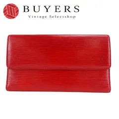 【中古】 ルイ・ヴィトン 長財布 ポルトトレゾールインターナショナル M63387 エピレザー レッド 三つ折り 普段使い レディース 女性 LOUIS VUITTON