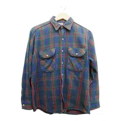 FIVE BROTHER ファイブブラザー フランネルシャツ サイズM 緑 青 赤 グリーン ブルー レッド チェック USA製 アメカジ 古着