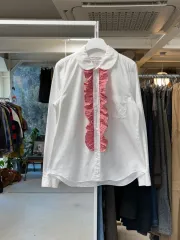 COMME des GARCONS コム・デ・ギャルソン Girl ギンガム CHECK フリル シャツ