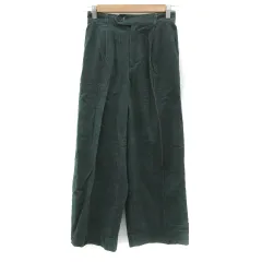コラージュ ガリャルダガランテ COLLAGE GALLARDAGALANTE ワイドパンツ コーデュロイパンツ アンクル丈 無地 0 緑 グリーン /YS8