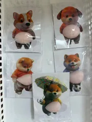 【訳あり】【5枚セット】柴犬シール　ぷにぷにシール 3Dお腹  マシュマロ触感 かわいい スクイーズ ステッカー ストレス解消 携帯電話 手帳 デコレーション用