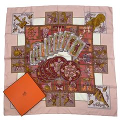 極美品 HERMES エルメス スカーフ シルク カレ90 LE TAROT タロット