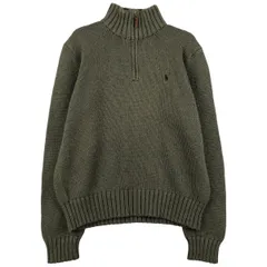 古着 ラルフローレン Ralph Lauren POLO by Ralph Lauren コットンニットハーフジップセーター メンズM相当/eaa458810