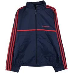 古着 80年代 アディダス adidas トレフォイルロゴ 3本ライン ナイロンジャケット メンズL相当 ヴィンテージ/eaa608584