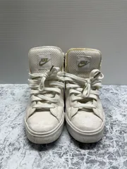 送料無料！！NIKEナイキ　レディーススニーカー　ハイカット　白×ゴールド　23.5cm   #80204MO145