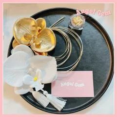 ホワイト金 胡蝶蘭髪飾り 成人式 結婚式 卒業式 アーティシャルフラワー 前撮り 260204