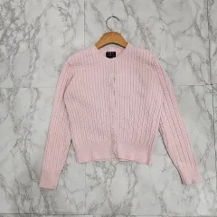 ポロ ラルフローレン ピンク ケーブル カーディガン