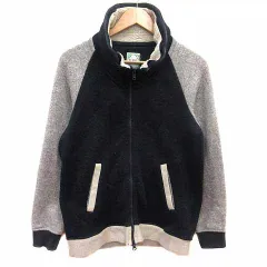 ビームスハート BEAMS HEART ジャケット ブルゾン ジップアップ ボア 長袖 紺 ネイビー グレー /YK