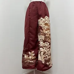 着物リメイク　ワイドパンツ