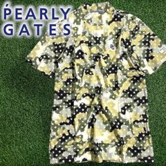 美品 パーリーゲイツ ジャングル柄 シアサッカー 半袖シャツ GOLF 5