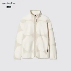 ユニクロ マリメッコ コラボ フリース ライトグレー S