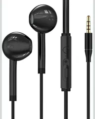 ★KIOTEET 有線イヤホン 3m 重低音 人間工学設計 スマホ/パソコン/テレビ/ゲーム機/録音対応 マイク内蔵 超柔軟TPEケーブル ブラック