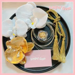 ホワイト金 胡蝶蘭髪飾り 成人式 結婚式 卒業式 アーティシャルフラワー 前撮り 260206