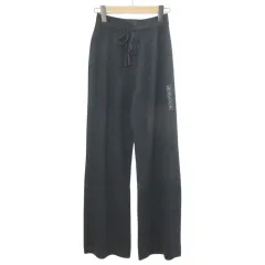 ユニクロ UNIQLO タグ付き ウォッシャブルニットリブパンツ 272-463691 丈長め L ダークグレー /X