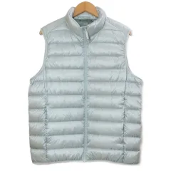 ユニクロ UNIQLO ウルトラライトダウンベスト 24AW 311-472294 ジップアップ ナイロン ポケッタブル L ライトグレー /X