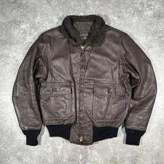 US.NAVY ユーエスネイビー アメリカ海軍航空隊 G-1 フライトジャケット ミリタリー Military ブラウン レザー 70's