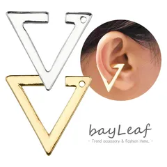 三角 イヤーカフ イヤークリップ 片耳 1個分 ゴールド シルバー ピアス イヤリング メタル かわいい 痛くない ジュエリー アクセサリー イアリング ゴールド シルバー