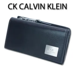 箱なし CKカルバンクライン CK CALVIN KLEIN 牛革 キーケース レジン２ メンズ ブラック 本革 レザー スマートキー