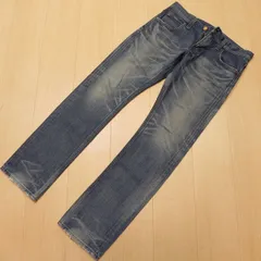 (736★ 日本製 Lee リー 35111 デニム ジーンズ ジーパン M ユーズド加工 ローライズ STRAIGHT ストレート 古着