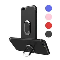 iPhone 13Pro ケース カバー 背面タイプ ホールドリング付き マグネットホルダー対応 シンプル リングスタンド スタンド機能 傷防止