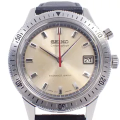 SEIKO セイコー ワンプッシュクロノグラフ 1964年製 手巻き メンズ 腕時計 シルバー文字盤 革ベルト 5717-8990【いおき質店】管理2