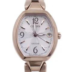 シチズン エクシード エコドライブ電波 ティタニアライン ハッピーフライト レディース 腕時計 サクラ色チタン ES9482-51W【いおき質店】
