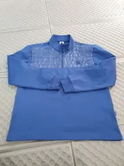 FILA フィラ ブルー 쿼터ネック プルオーバー