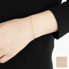 変色しにくい 16金コーティング 金属アレルギー対応 華奢 ブレスレット サイズ調整可能 アジャスター付き シンプル 小粒 クリスタルストーン 上品 煌めく 普段使い オフィス お呼ばれ レディース アクセサリー rtb103