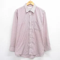 XL/古着 アロー 長袖 シャツ メンズ 90年代 90s USA製 赤他 ストライプ 25dec15