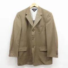 L/古着 トミーヒルフィガー 長袖 ブランド テーラード ジャケット メンズ 90年代 90s ウール USA製 ベージュ 25dec15